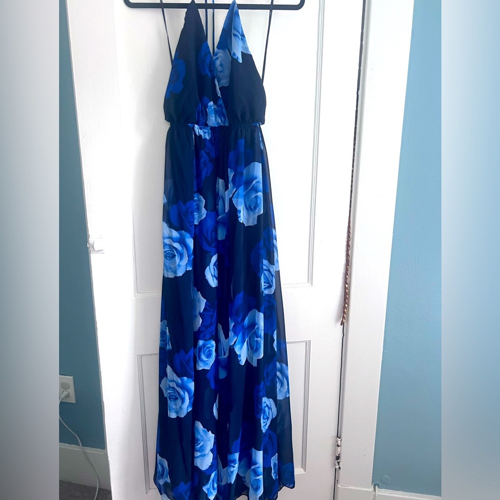 Lulu’s floral full length dress